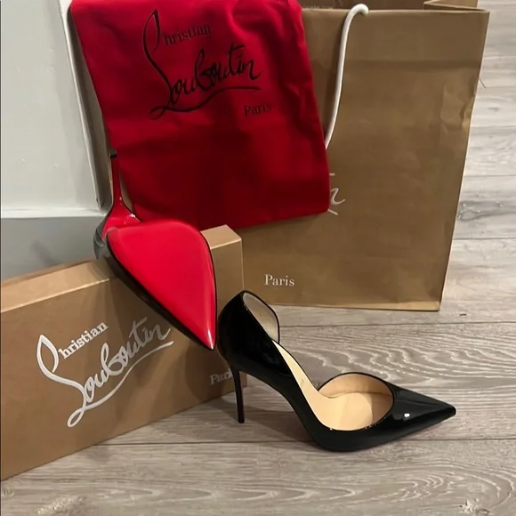 Christian Louboutin Black Patent Leather Heels - Picture 7 of 7